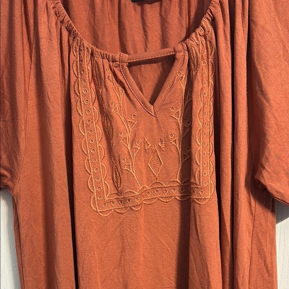 Cable & Gauge Rust Blouse - Picture 3 of 6
